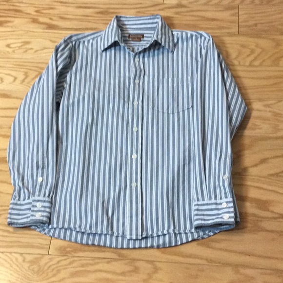 M MICHAEL Michael Kors button down pinstriped blue shirt - Picture 3 of 15